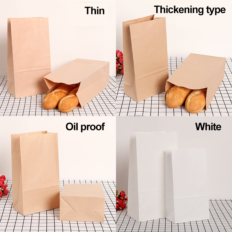 Biodegradable Brown Kraft Paper Bags Packaging Takeaway Paper Bag