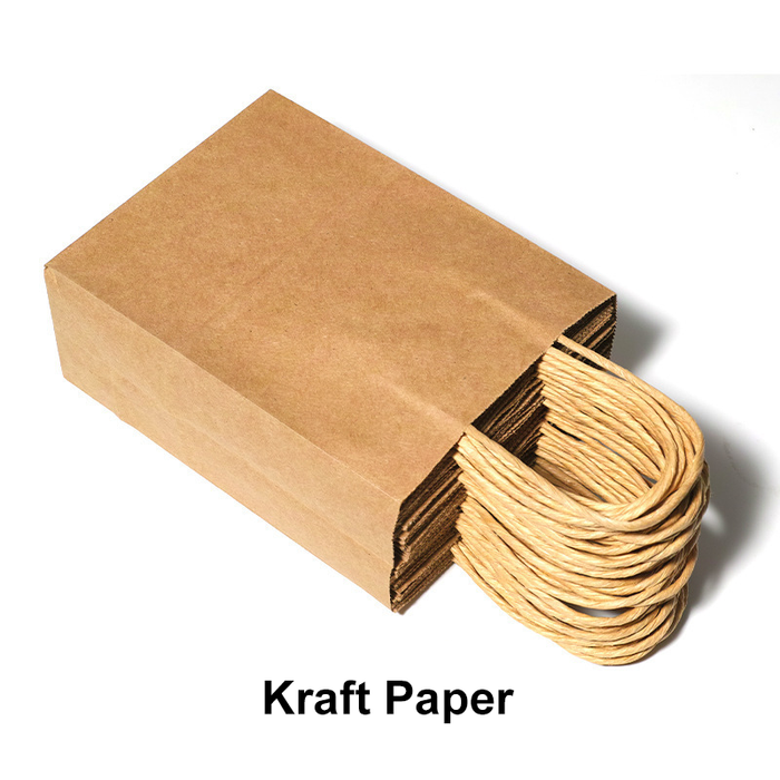 Kraft Paper Bags for carrying milk tea Small Paper Gift Bags with Handles Bulk, Paper Shopping Bags, Kraft Bags, Party Bags, Gift Bags