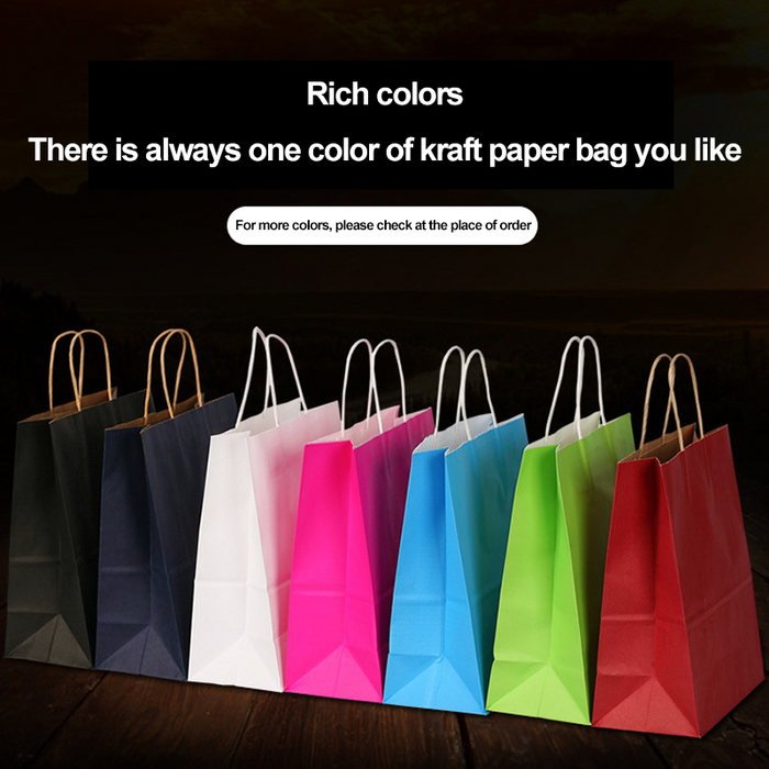 Kraft Paper Bags for carrying milk tea Small Paper Gift Bags with Handles Bulk, Paper Shopping Bags, Kraft Bags, Party Bags, Gift Bags